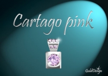 Cartago pink - přívěsek stříbřený